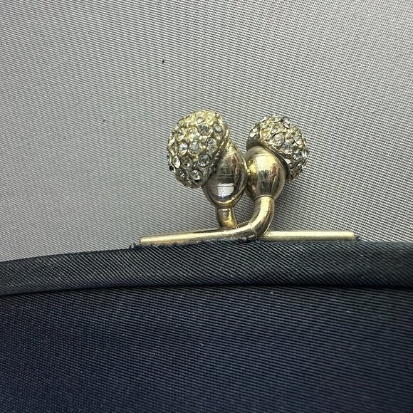 🖤 Incredibly Elegant Vintage Coblentz Original Dark Blue Satin Evening Bag 🖤 - Picture 8 of 9